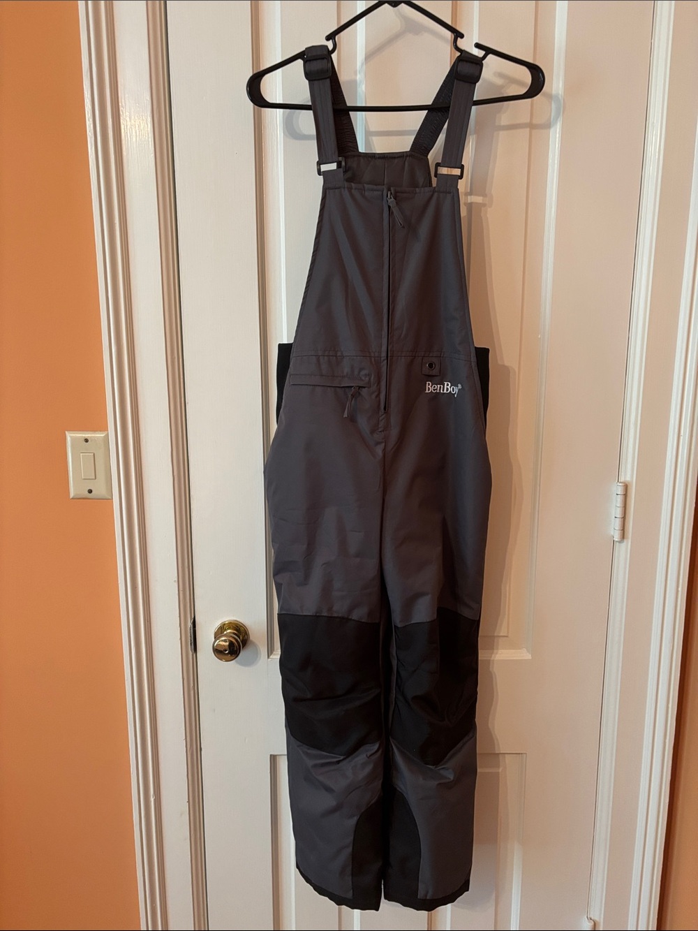 Kids' Gray/Black Insulated Snow Bib Overalls